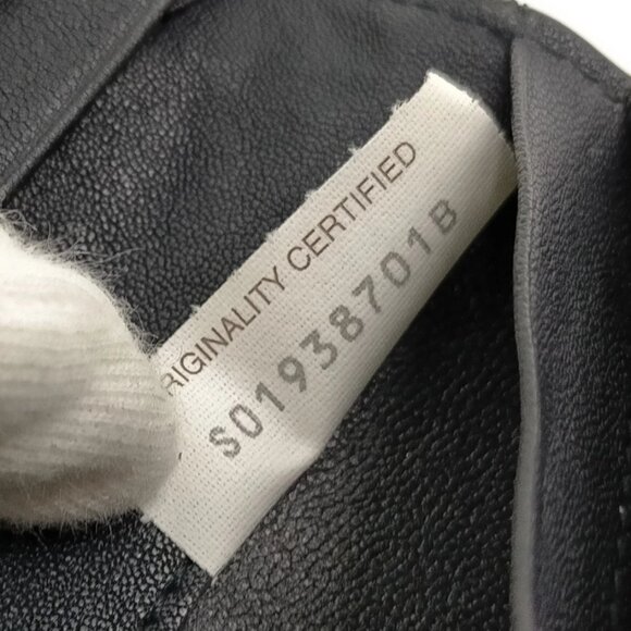 $1295 Authentic BOTTEGA VENETA Made in ITALY Black-Blue Leather Long Wallet - Picture 4 of 12